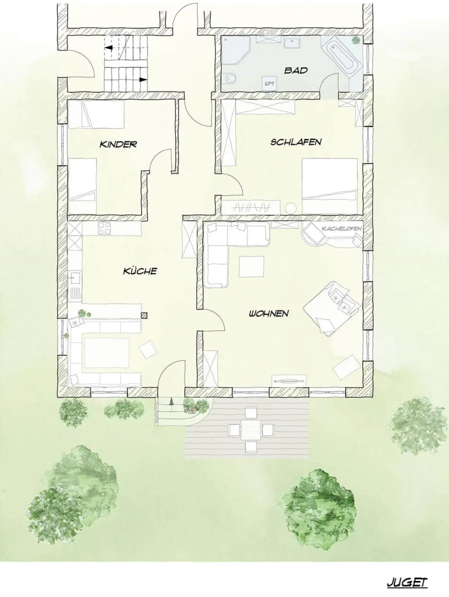 Grundriss der Ferienwohnung Juget